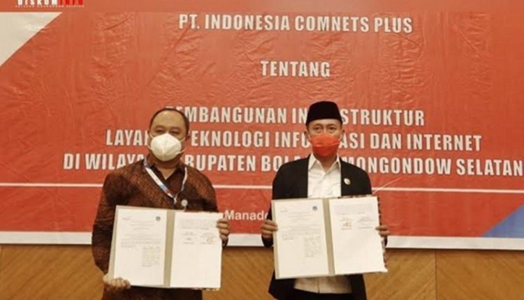 Bupati Bolsel Teken MoU dengan PT. Indonesia Comnets Plus